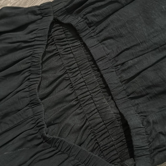 Moon River Open-Back Puff-Sleeve Mini Dress In Black M - Picture 7 of 8